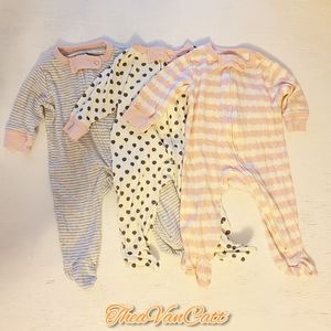 3 Piece BABY BUNDLE!♡ stripes & polka-dots onsies♡